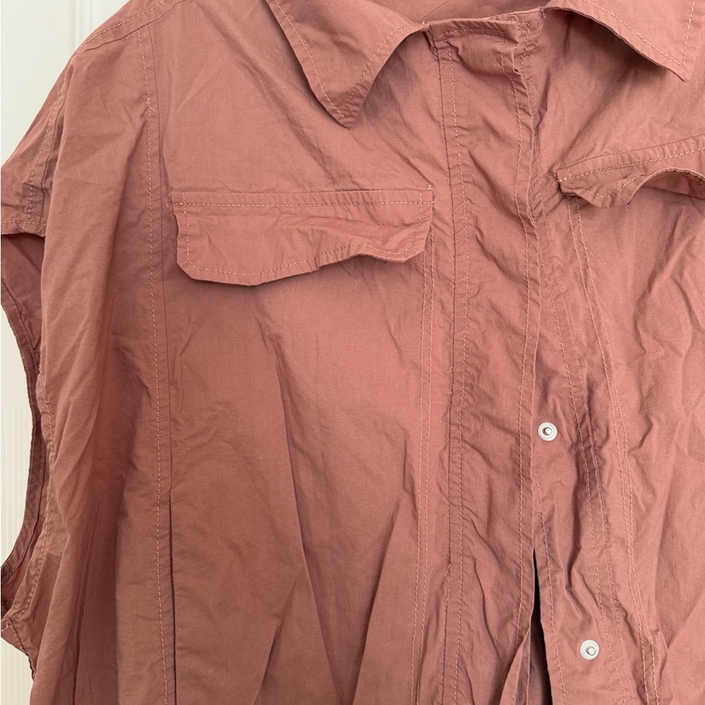 Zara Cropped Button Down - Picture 2 of 6